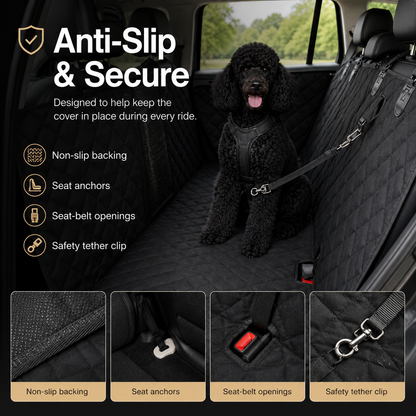 Dog Car Seat Cover View Mesh Pet Carrier Hammock Safety Protector Car Rear Back Seat Mat With Zipper And Pocket For Travel