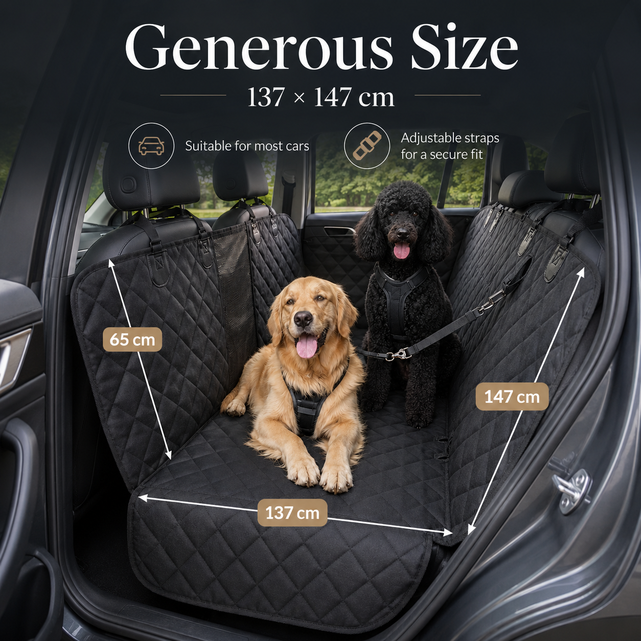 Dog Car Seat Cover View Mesh Pet Carrier Hammock Safety Protector Car Rear Back Seat Mat With Zipper And Pocket For Travel