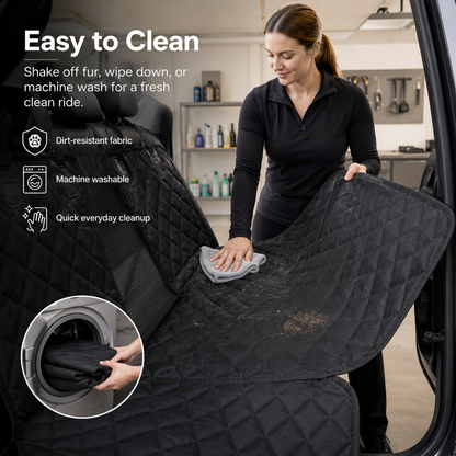 Dog Car Seat Cover View Mesh Pet Carrier Hammock Safety Protector Car Rear Back Seat Mat With Zipper And Pocket For Travel